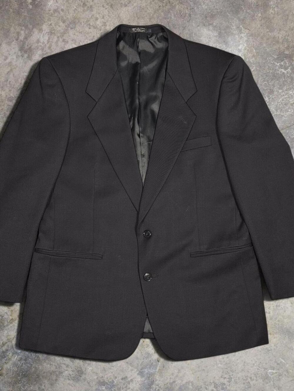 Jones New York Vintage Blue Wool Blazer Sport Coat Korean Made Men’s 40S